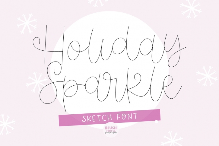 Holiday Sparkle Cursive Christmas Sketch Font Download