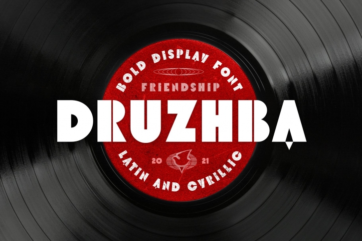 ST-Druzhba retro bold display font Font Download