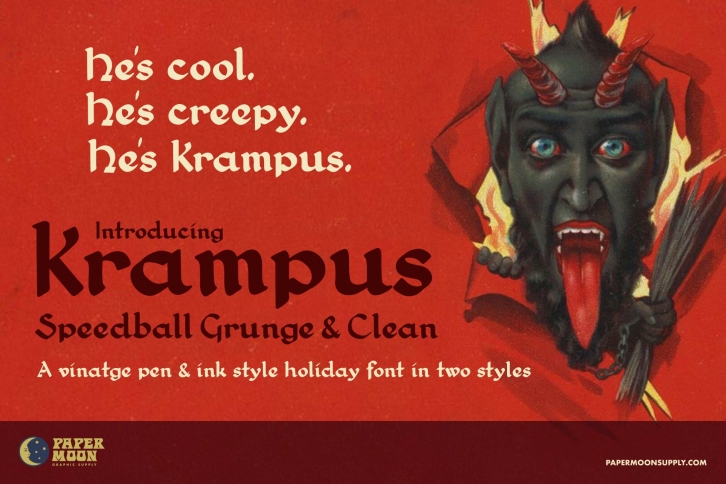 Krampus Speedball Vintage Font Download