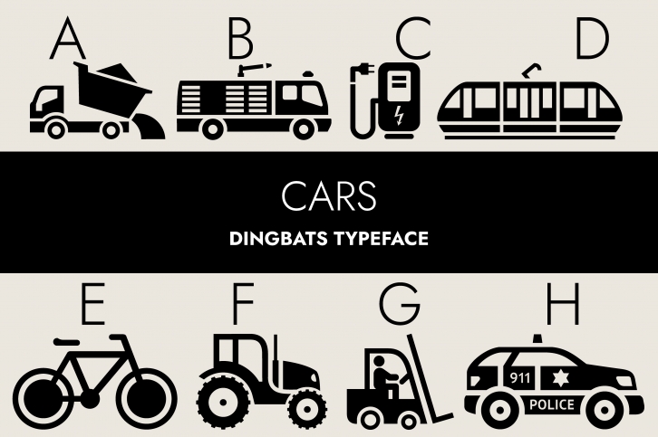 Transportation Icons Dingbats Font Download