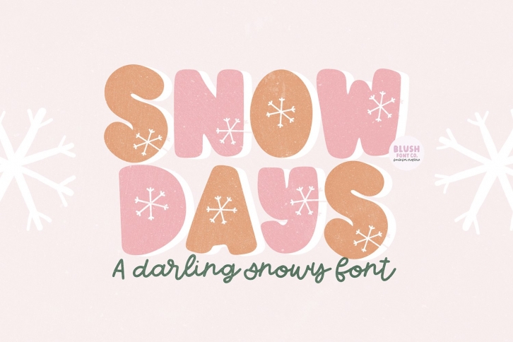 SNOW DAYS Winter Snowflake Font Download