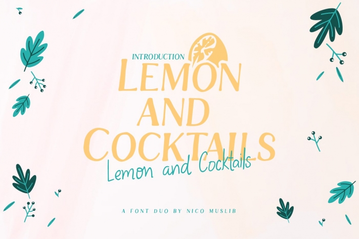 Lemon and Cocktails Font Download