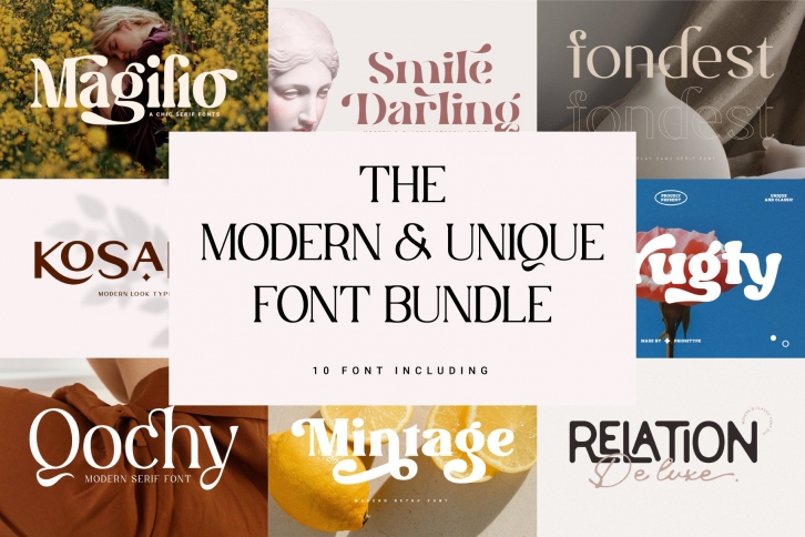 The Modern  Unique Bundle Font Download
