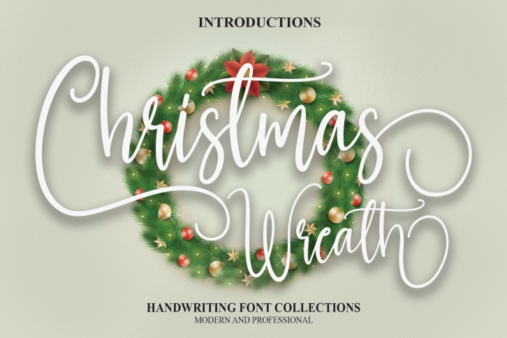 Christmas Wreath Font Download