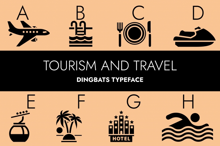 Tourism and Travel Icons Font Download