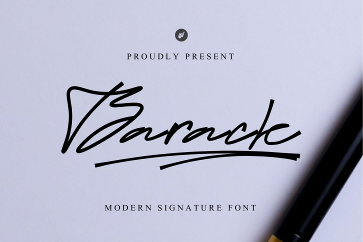 Barack Modern signature script font Font Download