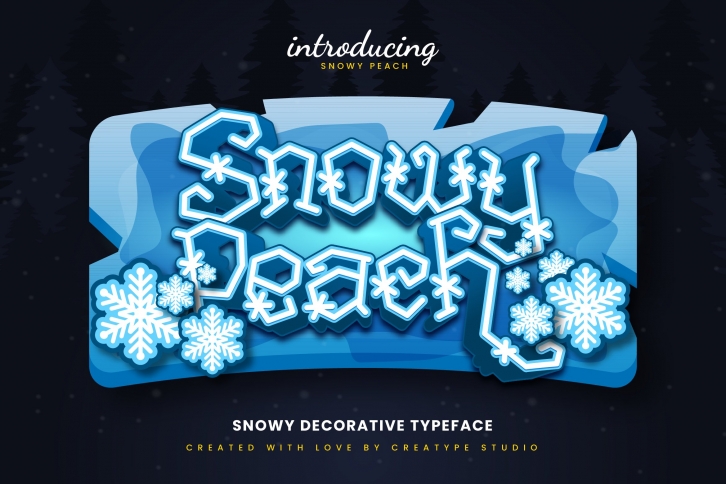 Snowy Peach Christmas Decorative Font Download