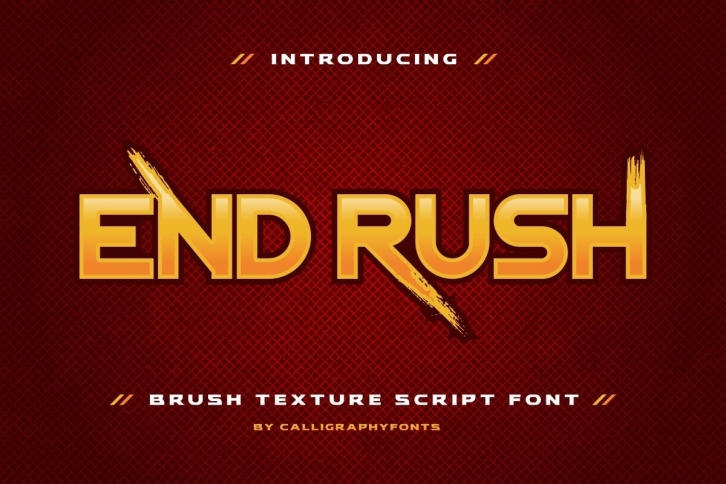 End Rush Font Download