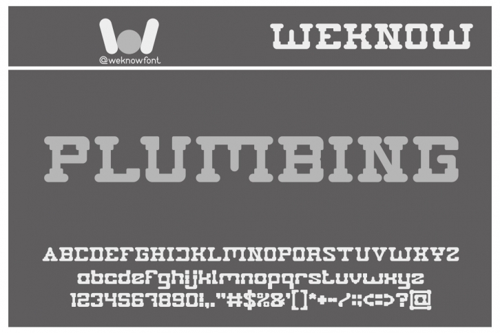 Plumbing Font Download