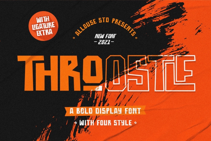 Throostle a Bold Display Family Font Download