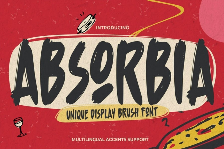 Absorbia - Unique Display Brush Font Font Download