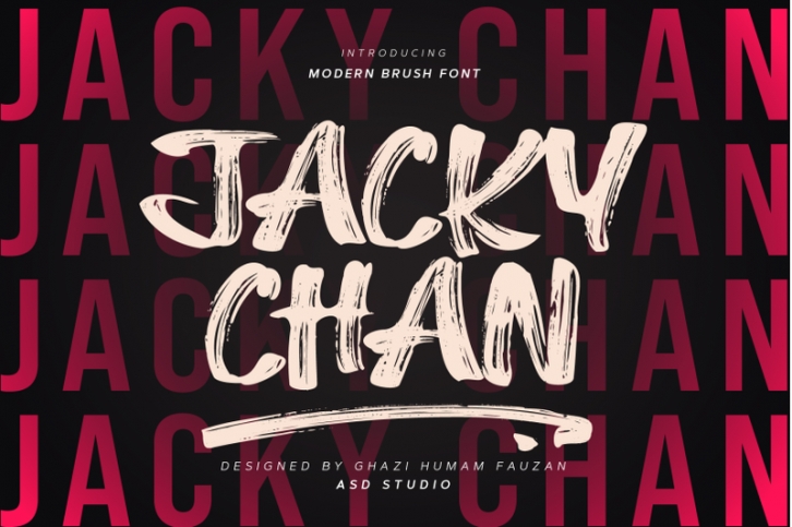 Jacky Chan - Brush Font Font Download