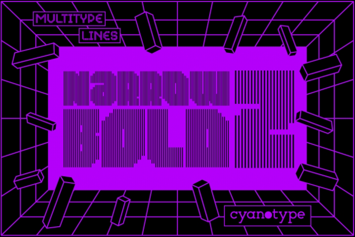 MultiType Lines Narrow Bold 2 Font Download