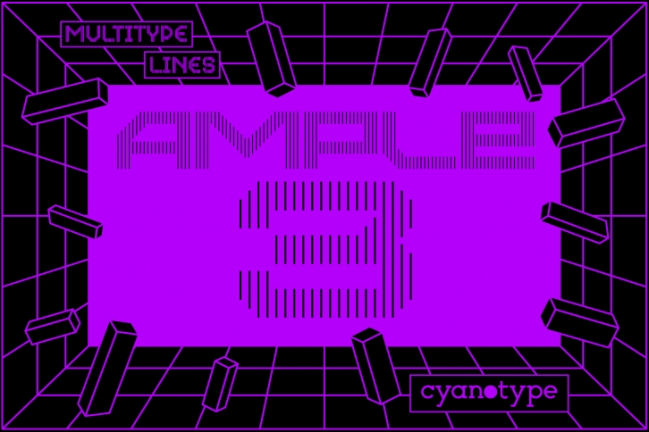 MultiType Lines Ample 3 Font Download