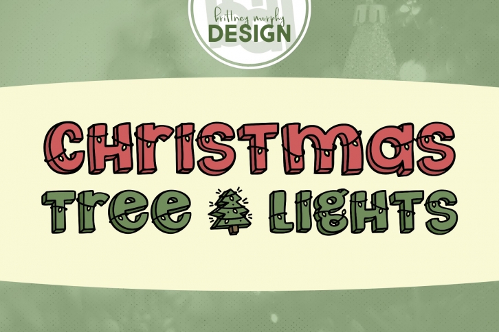 Christmas Tree Lights Font Download