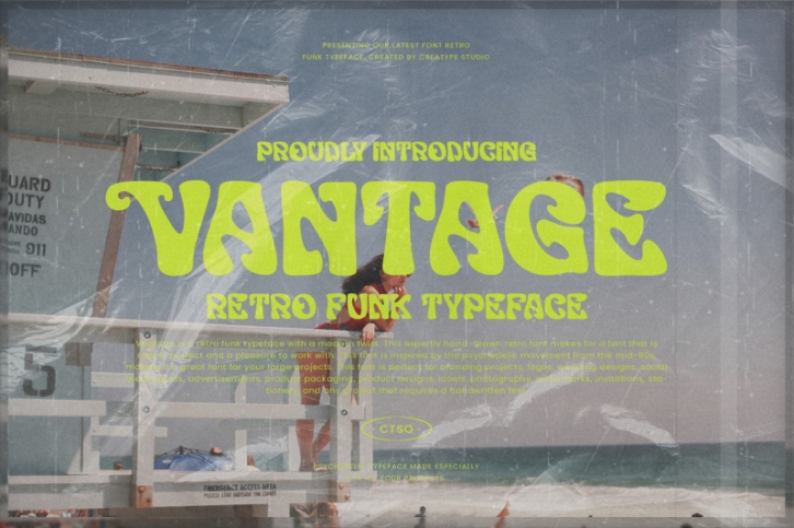 Vantage Retro Funk Font Download