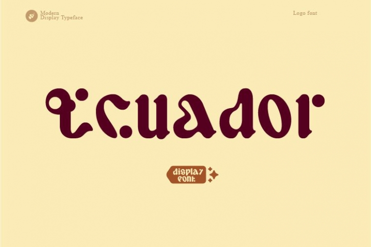 Ecuador modern retro typeface Font Download