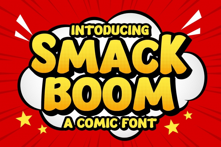 Smack Boom a Cartoon Font Download