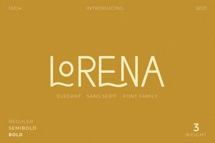 Lorena Sans - Simple Elegant Typeface Font Download