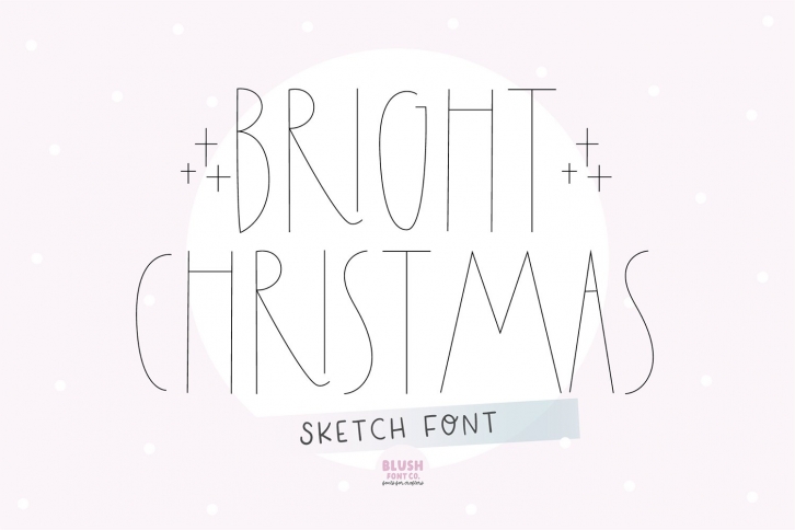 BRIGHT CHRISTMAS Farmhouse Christmas Sketch Font Download