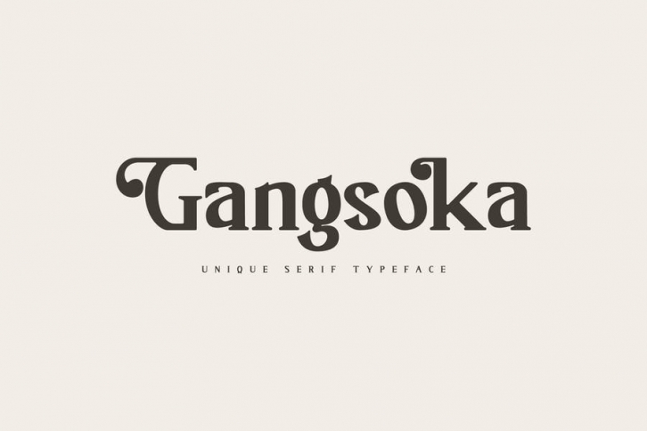 Gangsoka - Unique Serif Typeface Font Download