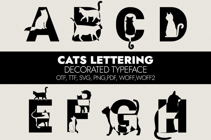 Cats Lettering Font Download