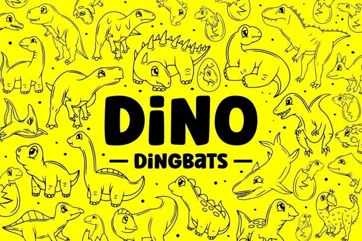 Dino Dingbats Font Download