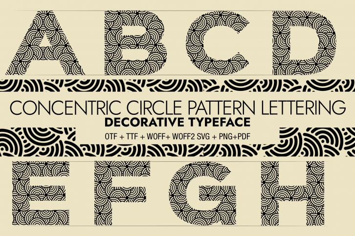 Concentric Circle Pattern Font Download