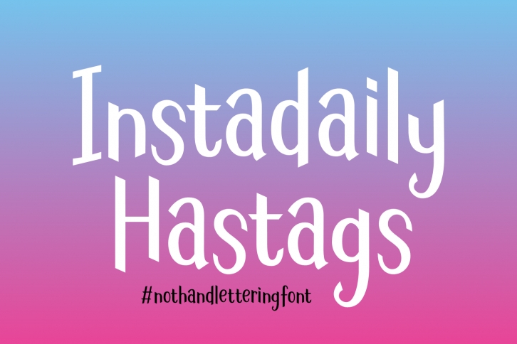 Instadaily Hastags Font Download