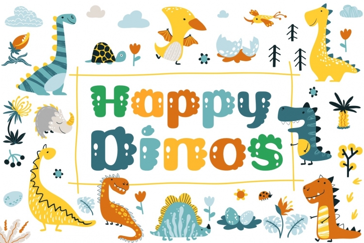 Happy Dinos Font Download