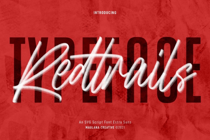 Redtrails SVG Script Extra Sans Font Download