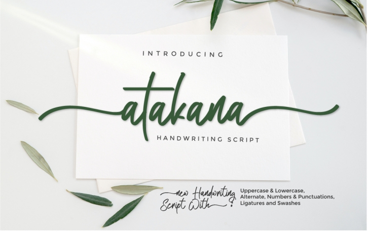 Atakana Scrip Font Download