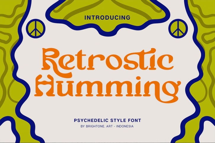 Retrostic Humming - Hippie Style Font Download