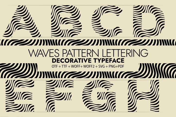Waves Pattern Font Download