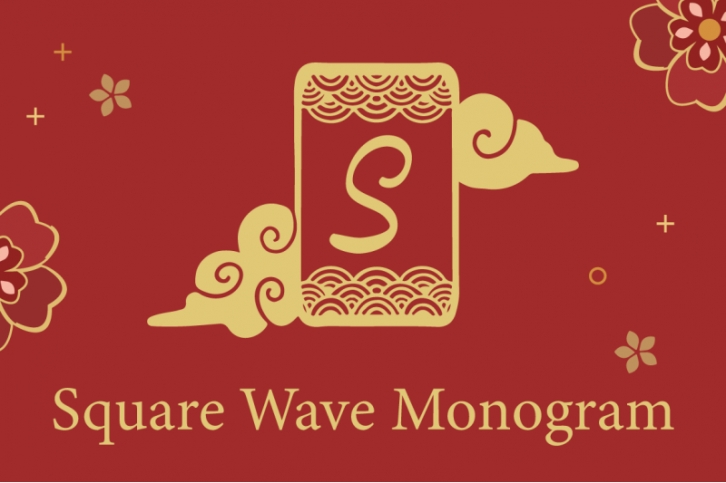 Square Wave Monogram Font Download