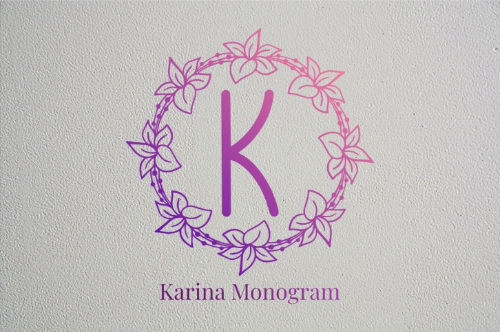 Karina Monogram Font Download