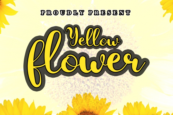 Yellow Flower Font Download