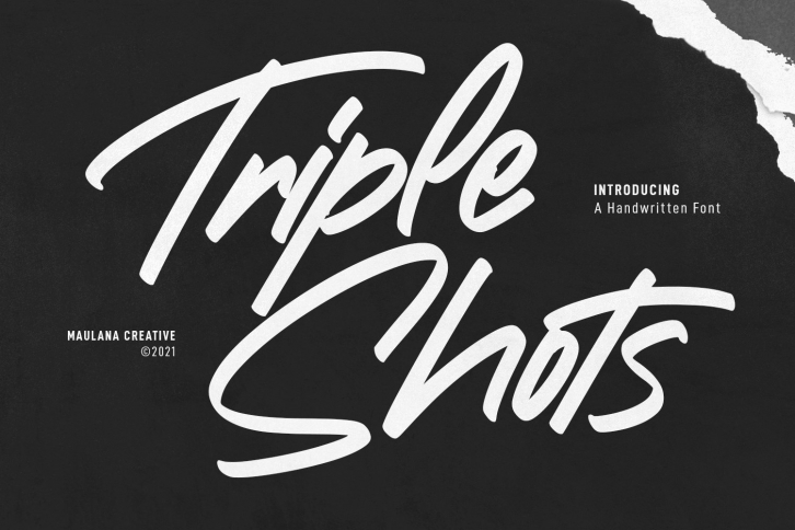 Triple Shots Handwritten Font Download