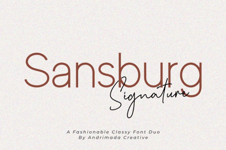 Sansburg Signature Font Download