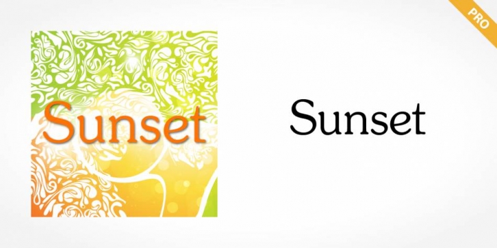 Sunset Pro Font Download