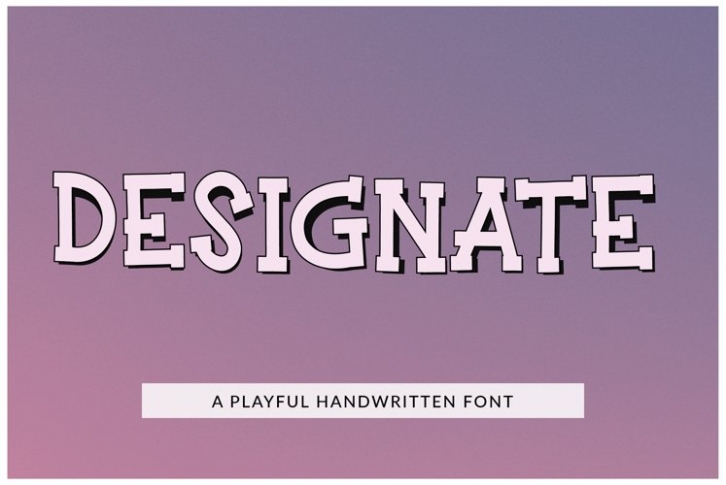 Designate, a handwritten Font Download