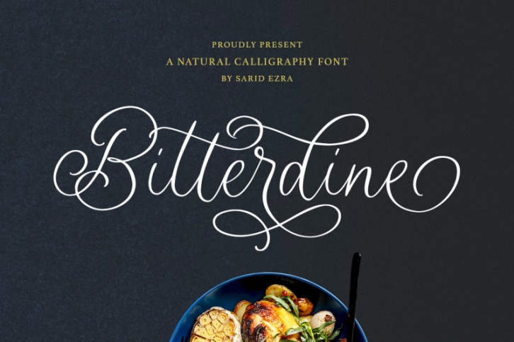 Bitterdine - Natural Calligraphy Font Download
