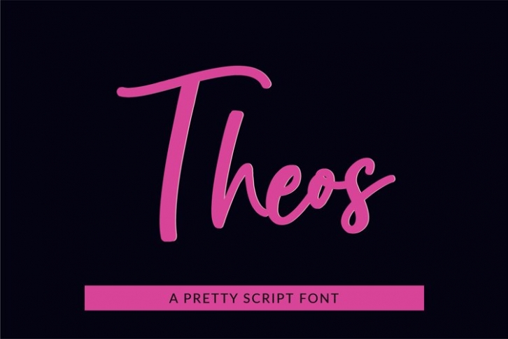Theos, a handwritten script Font Download