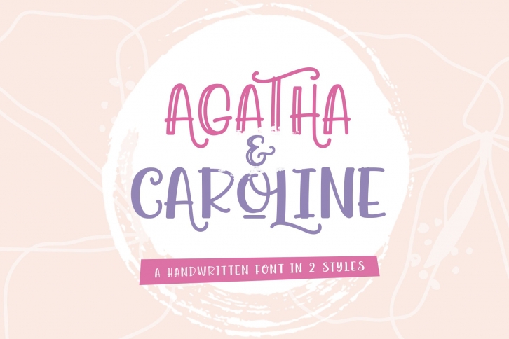 Agatha Caroline Two Styles Font Download
