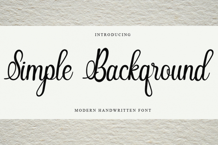 Simple Background Font Download