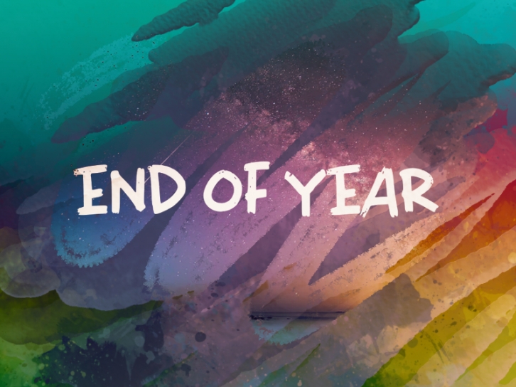 E End of Year Font Download