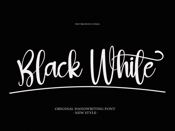 Black White Font Download