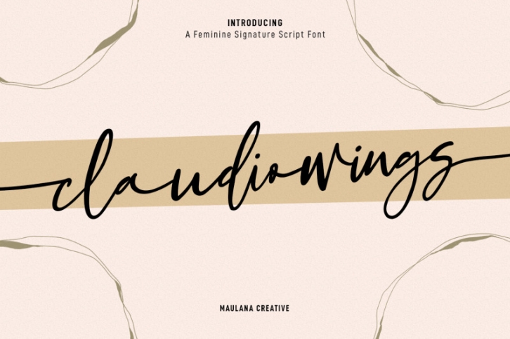 Claudio Wings Feminine Signature Script Font Font Download