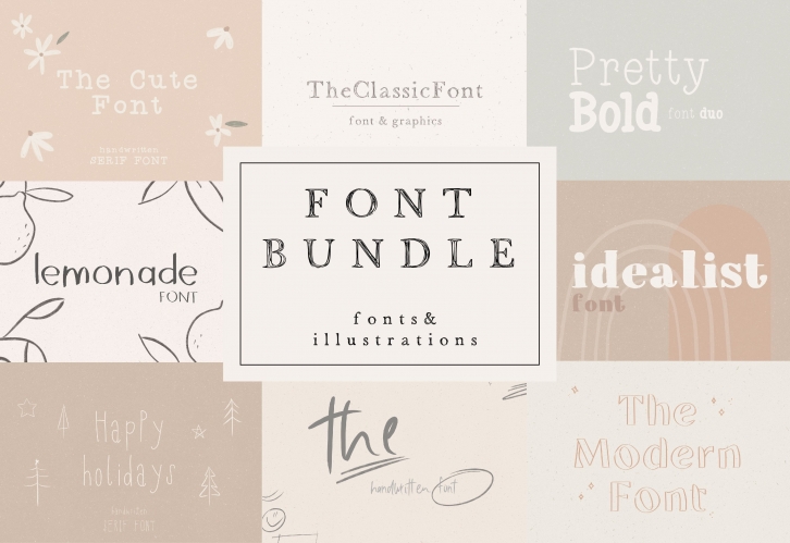 FONT BUNDLE / No1 handwritten fonts Font Download