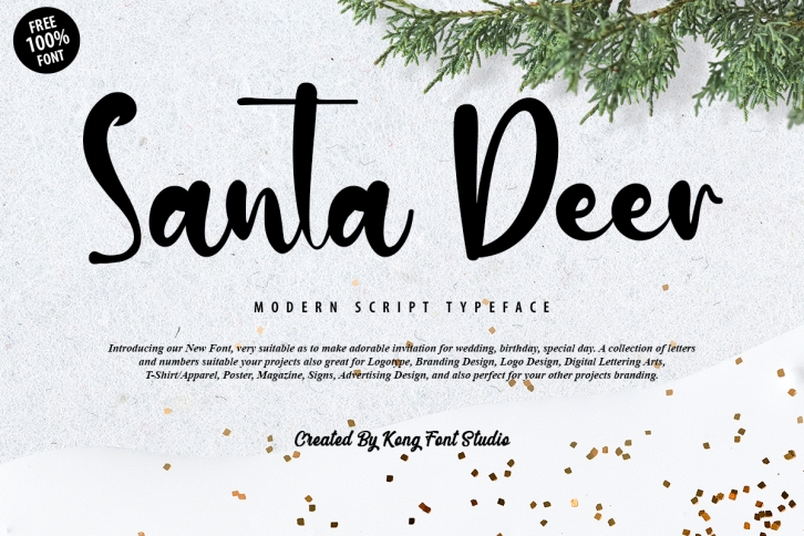 Santa Deer Font Download